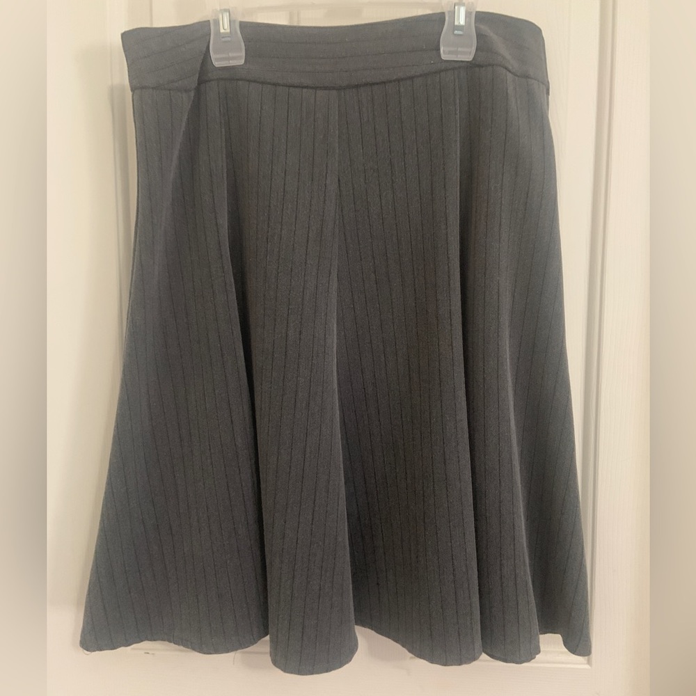 Grey pinstripe skirt